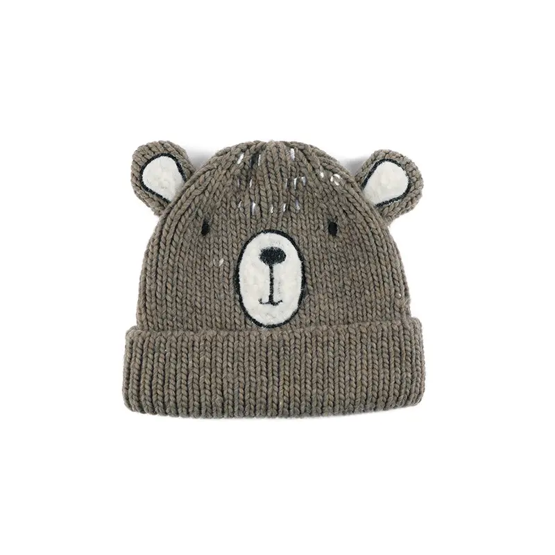 V&J Blank Winter Hat Custom Logo Acrylic Plain Knitted Cuffed Beanie (1)syn