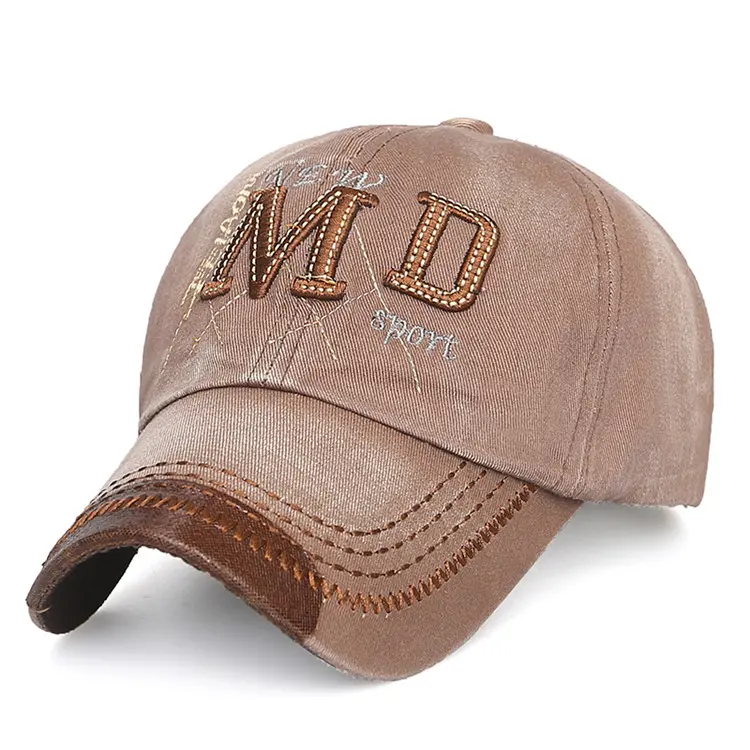 100% Cotton Quality Baseball Cap Custom Embroidery Logo 6 Panel Blank Plain Dad Hat For Men