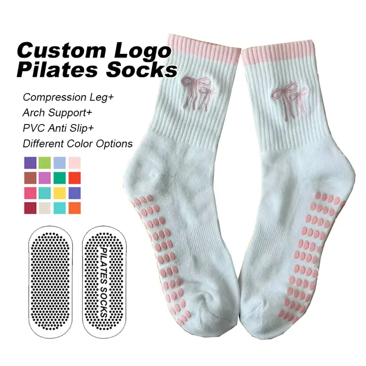 V&J Hot Sale pilates grip socks custo...