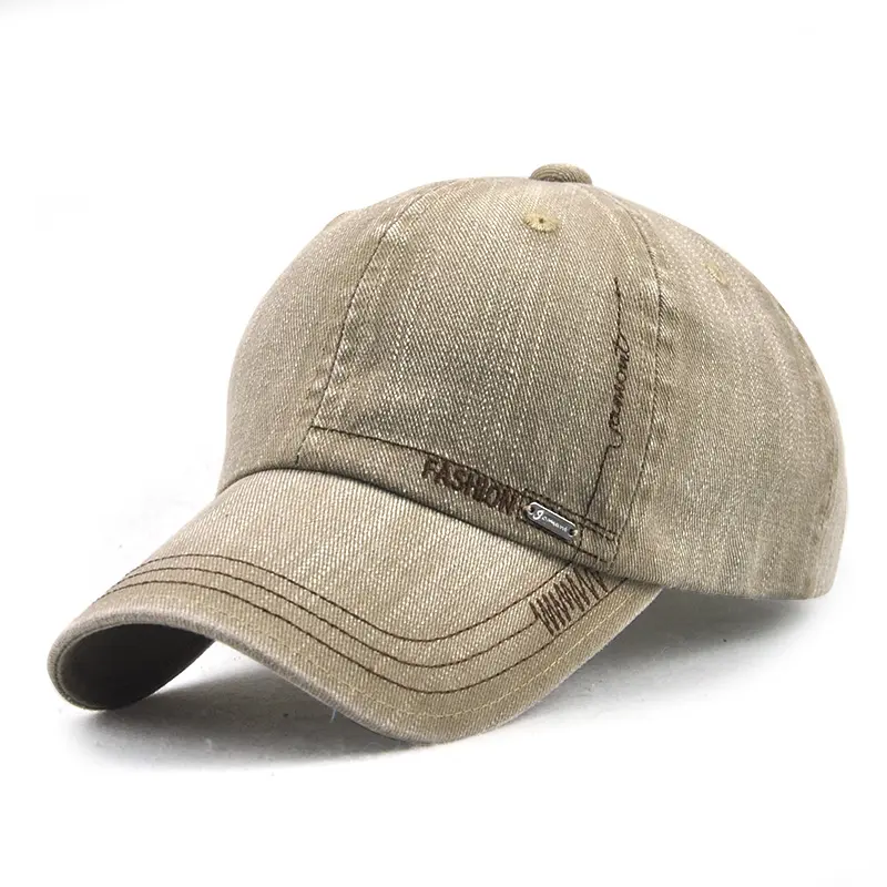 V&J 6 panel washed cotton golf dad hat solid plain baseball sports caps