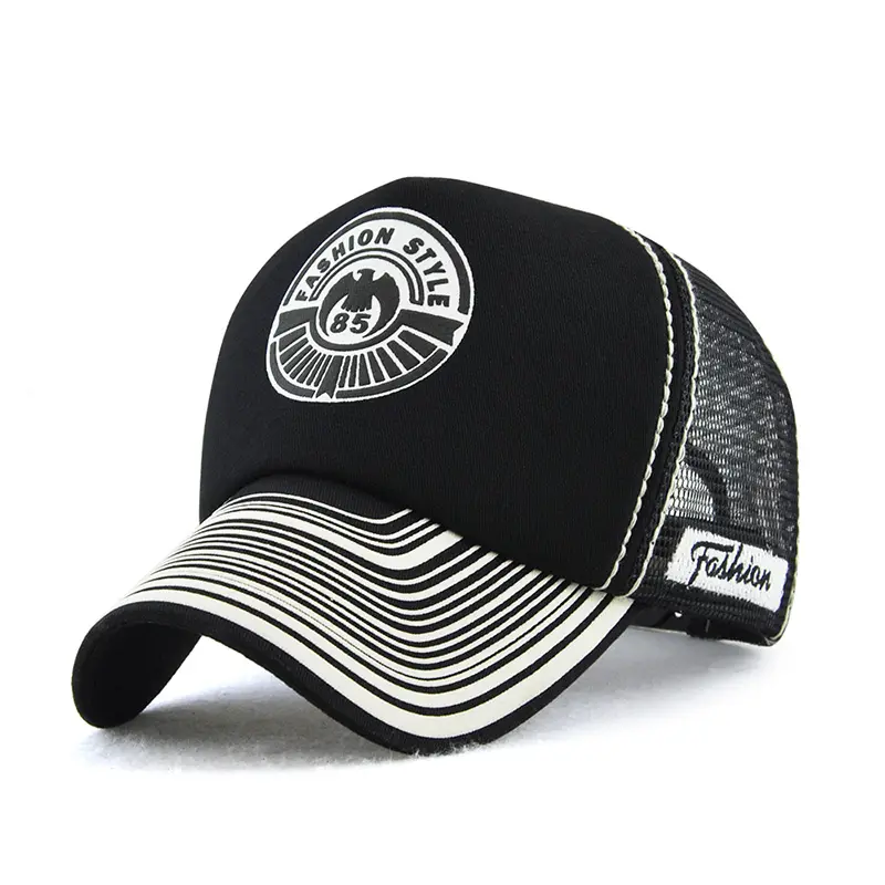 V&J 100% Cotton Mesh Back Adjustable ball Cap With Custom Embroidery Logo