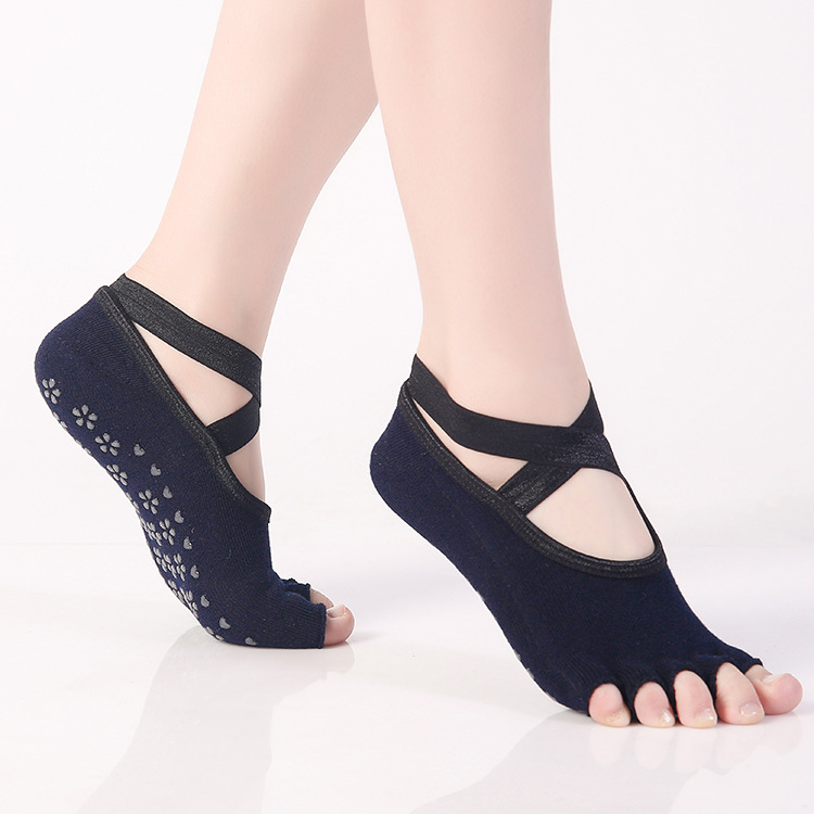 V&J Non Slip Skid Yoga Socks with Grips Pilates Ballet Barre Socks