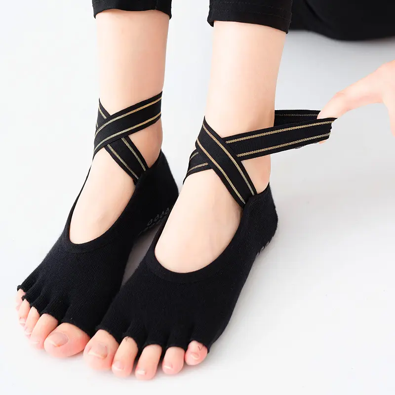 V&J Non Slip Skid Yoga Socks with Gri...