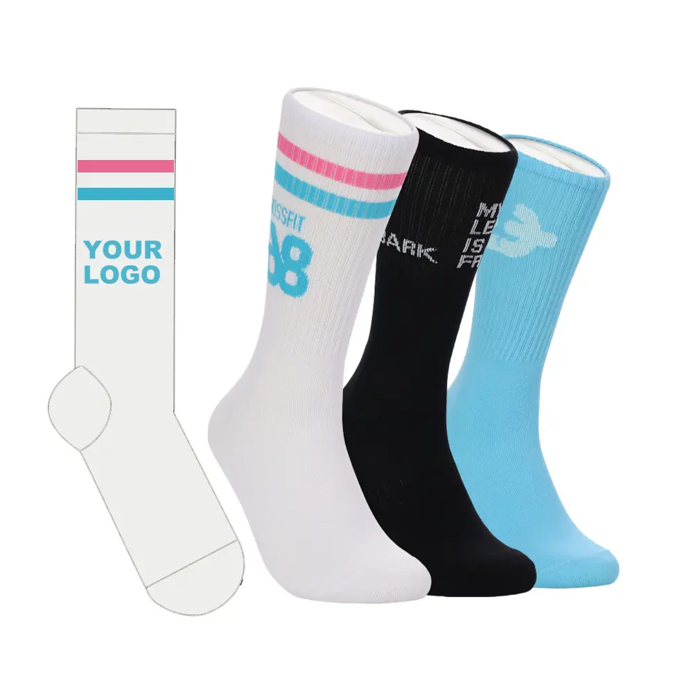 Custom Logo Outdoor Sport Socks Men Letter Team Running Basketball Socks (1)bjn