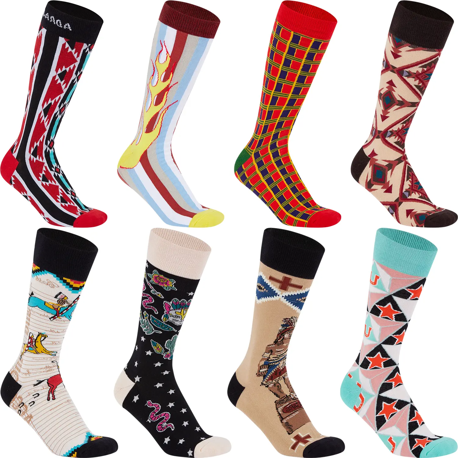 V&J colorful custom logo 100% combed cotton jacquard casual dress socks
