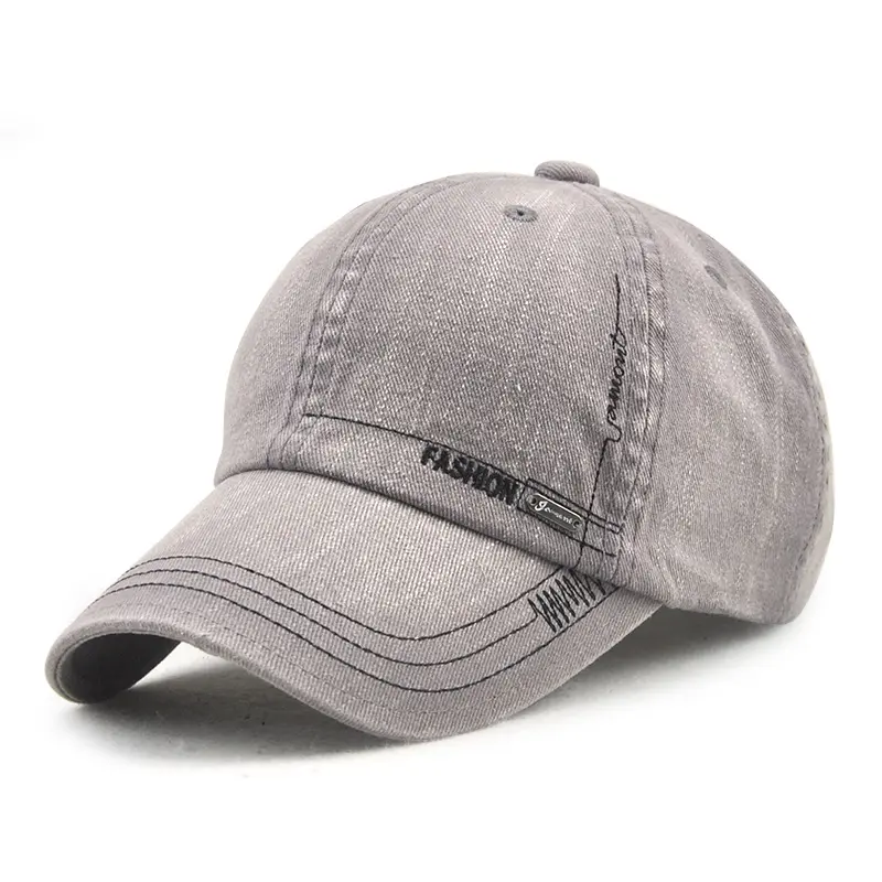 V&J 6 panel washed cotton golf dad hat solid plain baseball sports caps