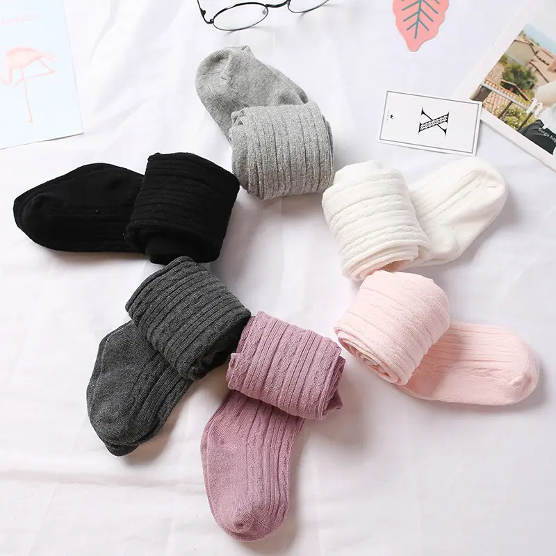 V&J Cute Girls Leggings Cable Knit Ti...
