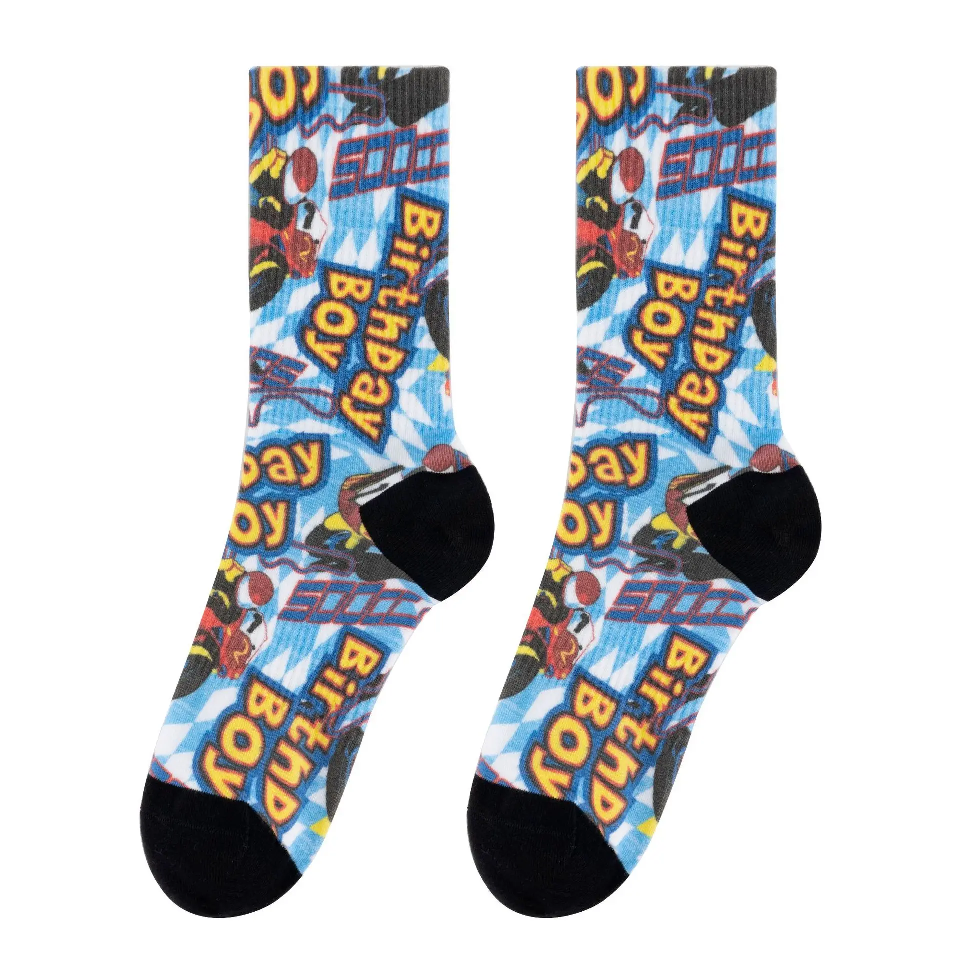 V&J 3D 360 Digital Print Sublimation Socks Custom Print Socks