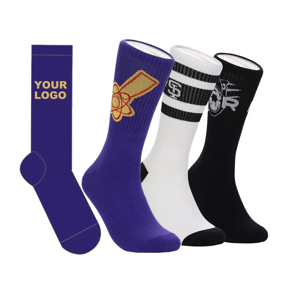 Custom Logo Outdoor Sport Socks Men Letter Team Running Basketball Socks (2)s12