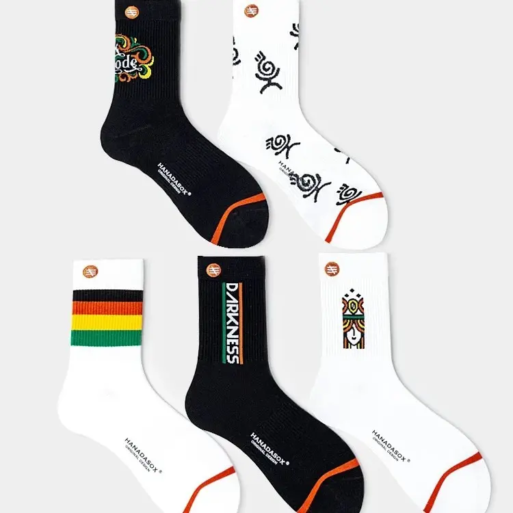 V&J custom logo padded polyamide nylon athletic basketball sport socks