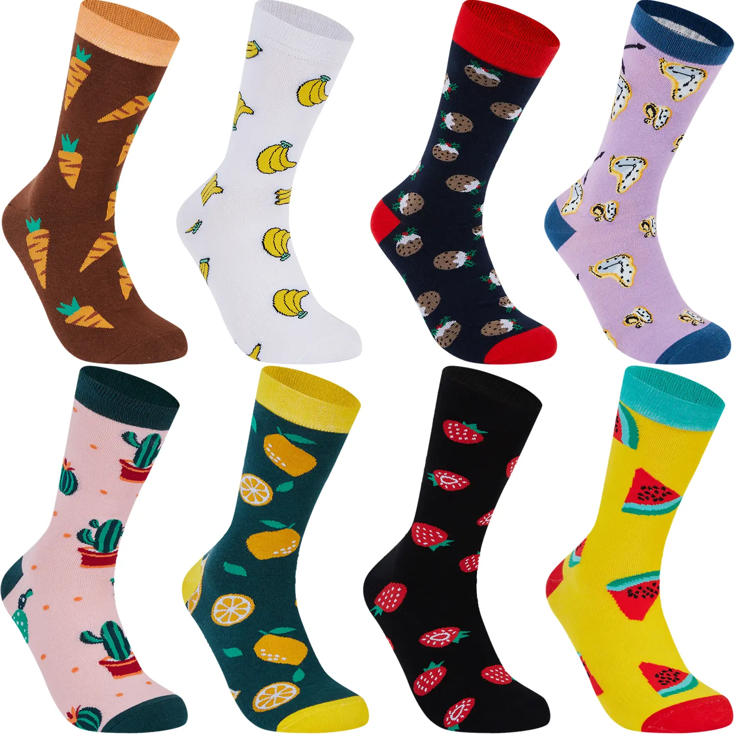 V&J OEM Service Custom Colorful Knit Combed Cotton Women Dress Socks