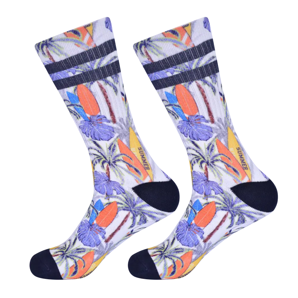 V&J 3d Printed Custom Logo Printing Sublimation Sports Sock