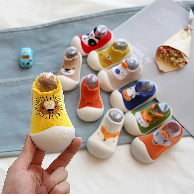 Custom Cotton Kids Anti Slip Soft Toddler Rubber Sole Baby Sock Shoes (1)98u