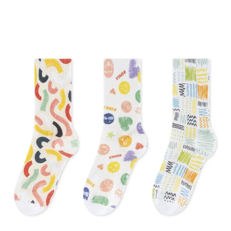 V&J 3D 360 Digital Print Sublimation Socks Custom Print Socks