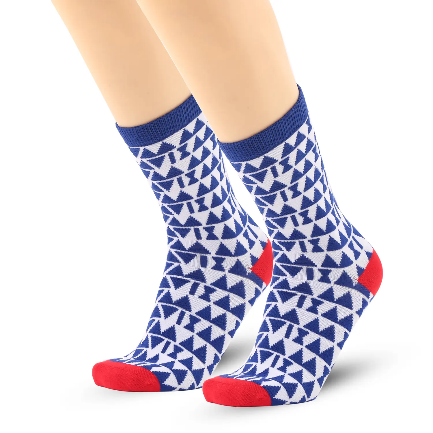 V&J 200n Make Your Own Custom Logo 100%Combed Cotton Crew Dress Socks
