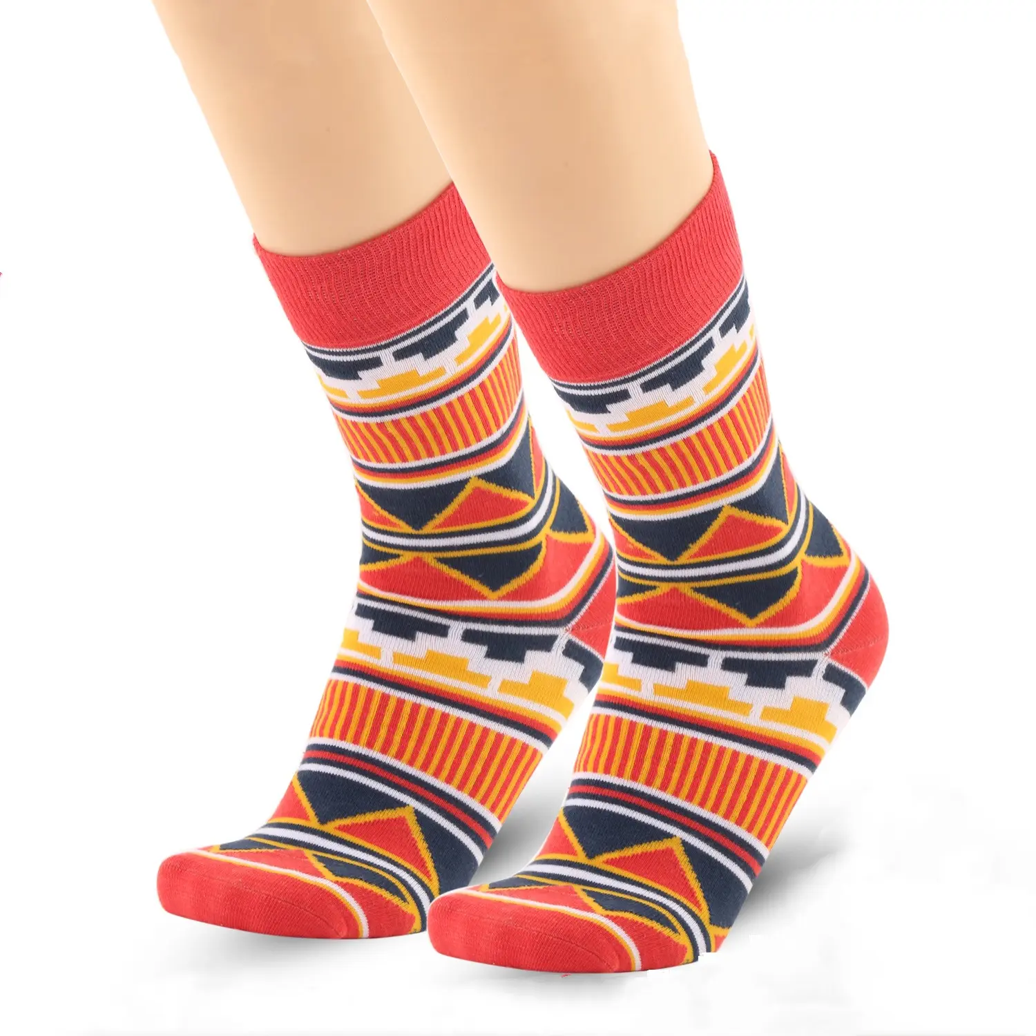 V&J 200n Make Your Own Custom Logo 100%Combed Cotton Crew Dress Socks